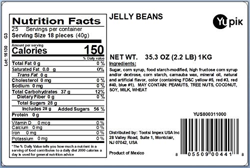 Miniatura 2 de Yupik Jelly Beans, 2.2 libras, caramelo clásico, paquete de 1