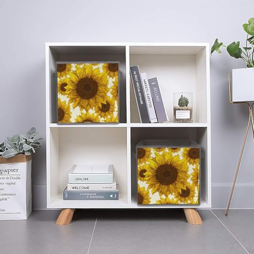 Boîtes de rangement empilables et pliables à motifs fleurs - Lot de 6 - 6