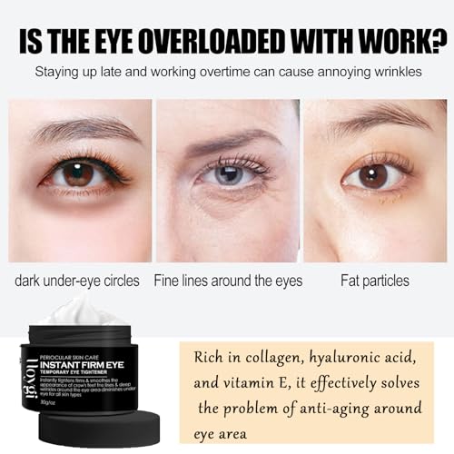 Firming Eye Cream,Eye Cream for Dark Circles and Puffy Eyes,Instant Eye Tightener,Eye Cream Anti Aging,Remove Eye Bags & Lifting Puffy Eye,Reduce Lines Wrinkles,Women & Mens Eye Cream,-Hydrating - Image 7