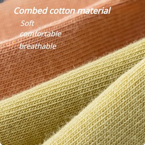 Image of Ankle Socks for Women Pure Cotton No Show Socks Womens with Heel Tab Color Low Cut Soft 5 Pairs 4-8