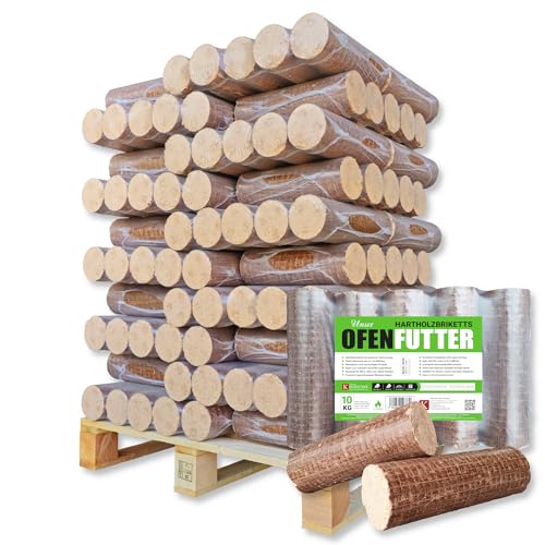 Holzbriketts Nestro 300kg Hartholz Briketts Kamin Ofen Brikett Brennholz...