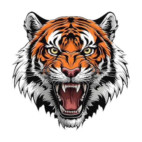 Autocollant décoratif Uoqpty tête de tigre Cover