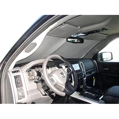 HeatShield, The Original Windshield Sun Shade, Custom-Fit for Ram 1500 Truck 2010-2018, Silver Series Cover