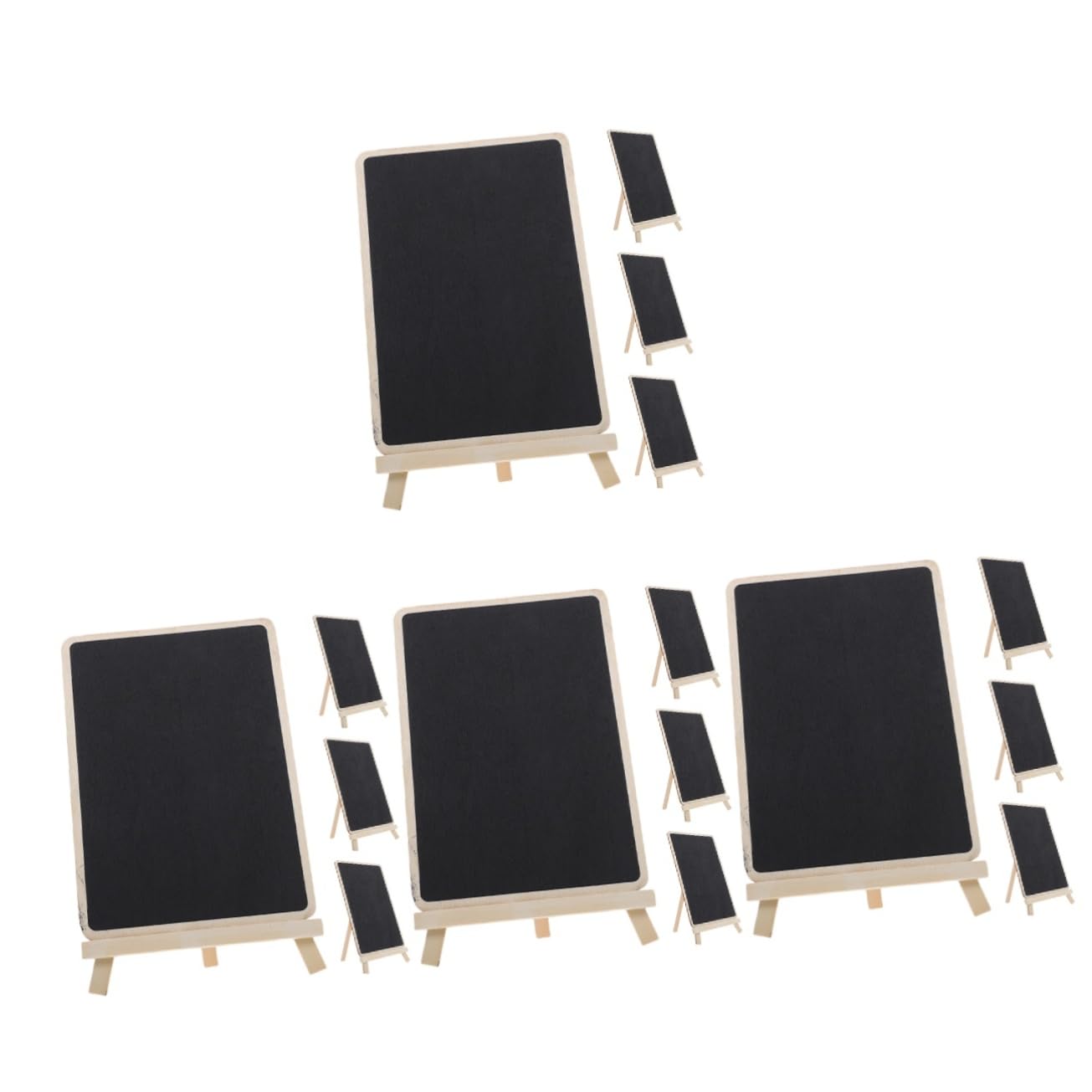 DECHOUS 4 Set Lavagna Pennarello in Gesso Asse Cartello Da Tavolo Lavagne Tavolo Da Disegno A Led Tavole Quaderno Delle Riunioni Tabellone Scrivania Bacheca Bosso Black 4 Pezzi * 4