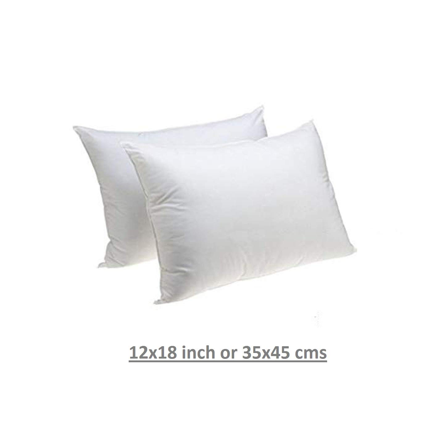 LASER WINGSSmall Microfiber Cushions for Sofa, Bed and Special for Kid's 12 x 18 inch 30x45 cm White Pack of 2