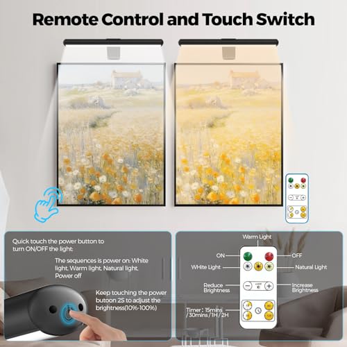 Aplique de pared LED a batería de 4400mAh regulable con mando 3