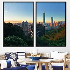 signwin 2 Piece Framed Canvas Wall Art Beautiful...