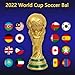 Oeedsns 2022 World Cup Soccer Ball, 10.6 inch World Cup Trophy Replica Replica Resin Soccer Collectibles Sports Fan Trophy Gold Bedroom Office Desktop Decor (10.6 inch World Cup Trophy)