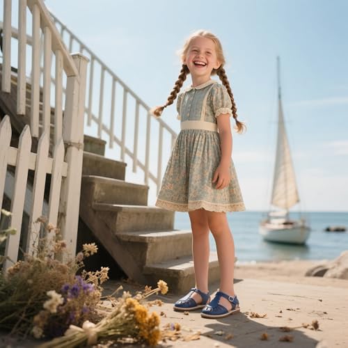 Image of THEE BRON Toddler Girls Espadrilles Sandals Hollow Out Rustic Dress Shoes