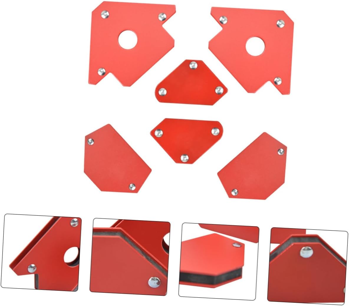 6pcs Magnetic Welding Angle Fixator Multi-angle Triangle Welding Tool for Precise Positioning High-carbon Material Easy to Operate for