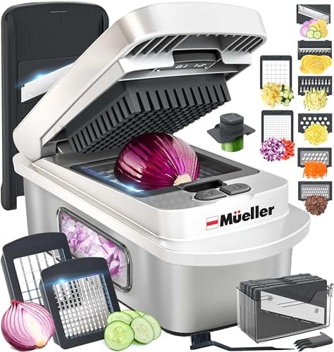Mueller Pro-Series 10-in-1, 8 Blade Stainless Steel Multi Vegetab...