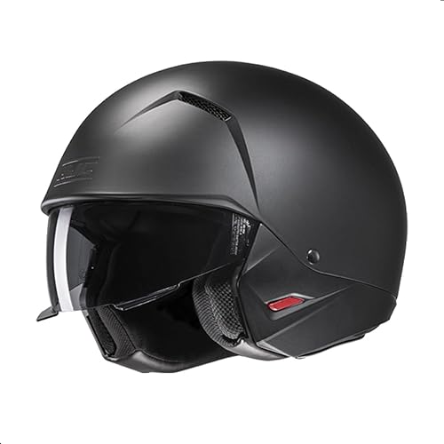 Miniatura 2 de Casco de moto de cara abierta HJC i20 sólido, aprobado por DOT (Negro semi mate, XX-Grande)