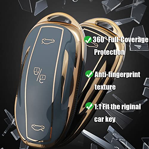 Étui clé Tesla Model X TPU vert haute qualité pour préserver le boîtier de clé