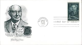 1956 3c Harvey Wiley Pure Food and Drug Act First Day Cover First Day Cover