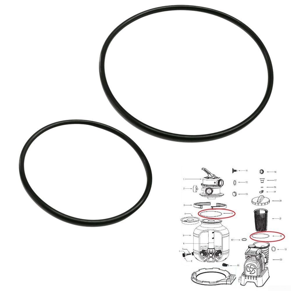Guarnizione Tank e Pompa per Intex 58366 58367E Ricambio(20pcs) | Gomma robusta pressione, previene perdite d'acqua, per ideale per condizioni esterne variabili