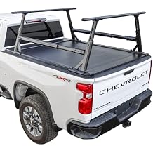 Syneticusa AR Automatic Retractable Truck Bed Cover with R1 Rack for Silverado Sierra 2500 3500 20202026 | 68 82.2 Bed | Aluminum Hard Tonneau Cover | Waterproof, Low-Profile