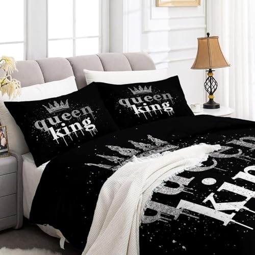 Genérico Colcha Acolchada Reversible Negro 220 x 240 cm, Edredón Cubre Cama Acolchada Minimalista Rey Reina Rayas - Juego de Cama para Sofá y Aire Acondicionado Edredón Suave y Transpirable