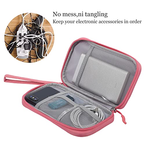 Electronic Organizer, Shockproof Carrying Case Hard Protective Eva Case, Small Travel Cable Organizer Bag Pouch Portable Electronic Accessories Storage Case For Cable,Cord,Charger,Earphone,Usb,Sd Card #TOP3