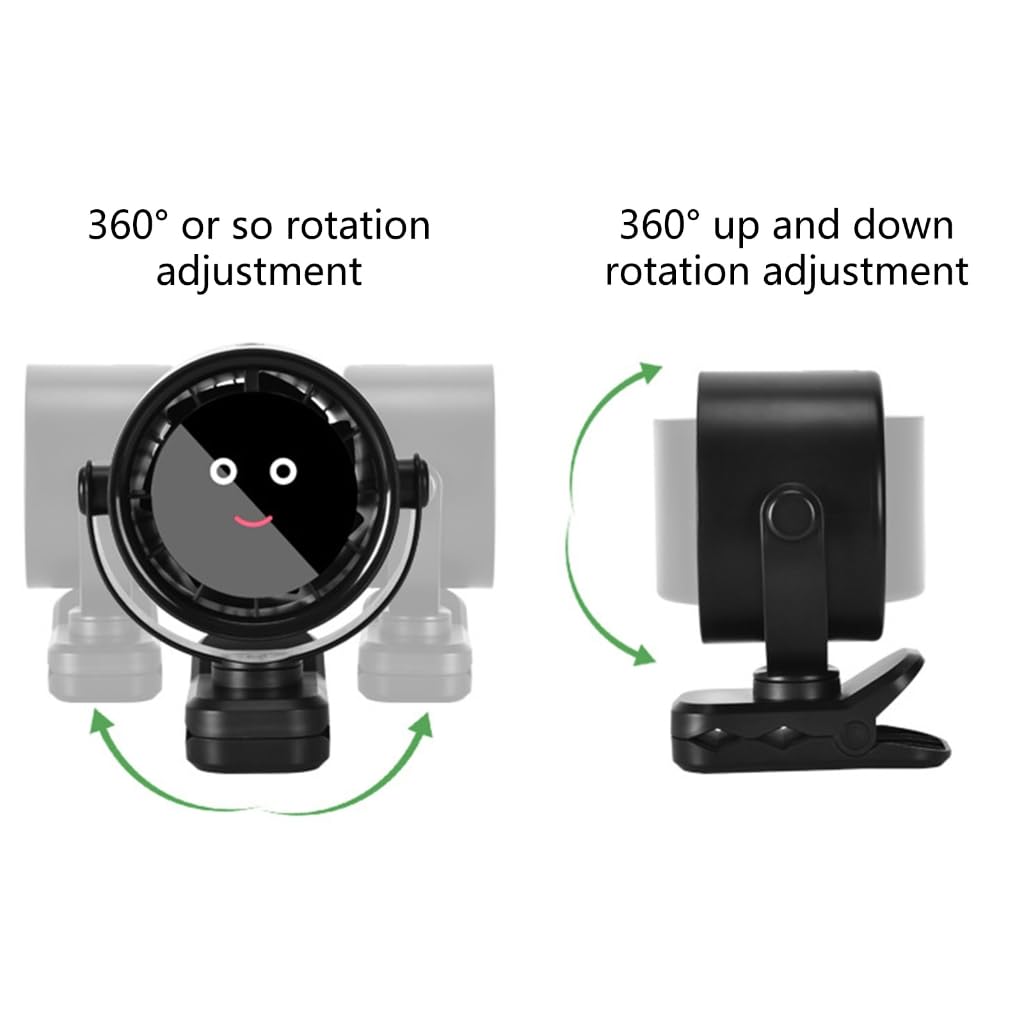 Clip portatile sul fan 4000mah ricaricabile 5 velocità passeggini Fan 360 gradi Rotati
