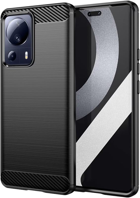 SkyTree Case Compatible with Xiaomi 13 Lite, Perfect Fitting Hybrid Edge to Edge Side Protection Carbon Fiber Back Cover for Xiaomi 13 Lite 6.55″ – Black SkyTree Case Compatible with Xiaomi 13 Lite, Perfect Fitting Hybrid Edge to Edge Side Protection Carbon Fiber Back Cover for Xiaomi 13 Lite 6.55″ – Black