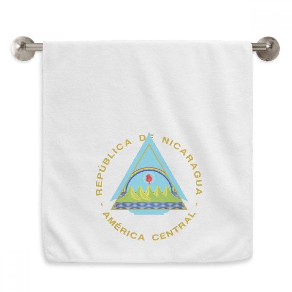 Serviette Nicaragua Emblème National cadeau souvenir original débarbouillette blanche
