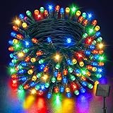 Joolivo Solar Lights Outdoor Garden, 12M/40FT 120 LED Coloured Solar Lights Outdoor Waterproof, 8 Modes Solar Powered Fairy Lights for Tree Patio Yard Party Garden Terrace Decorations