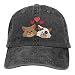 Produktbild De Li Sheng Mao Yi Unisex Camping Hair Don't Care Vintage Adjustable Baseball Cap Love Cat Denim Dad Hat