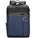 Stylish College Bag Antitheft Waterproof Business Slim Travel Backpack for Men USB (Navy Blue)