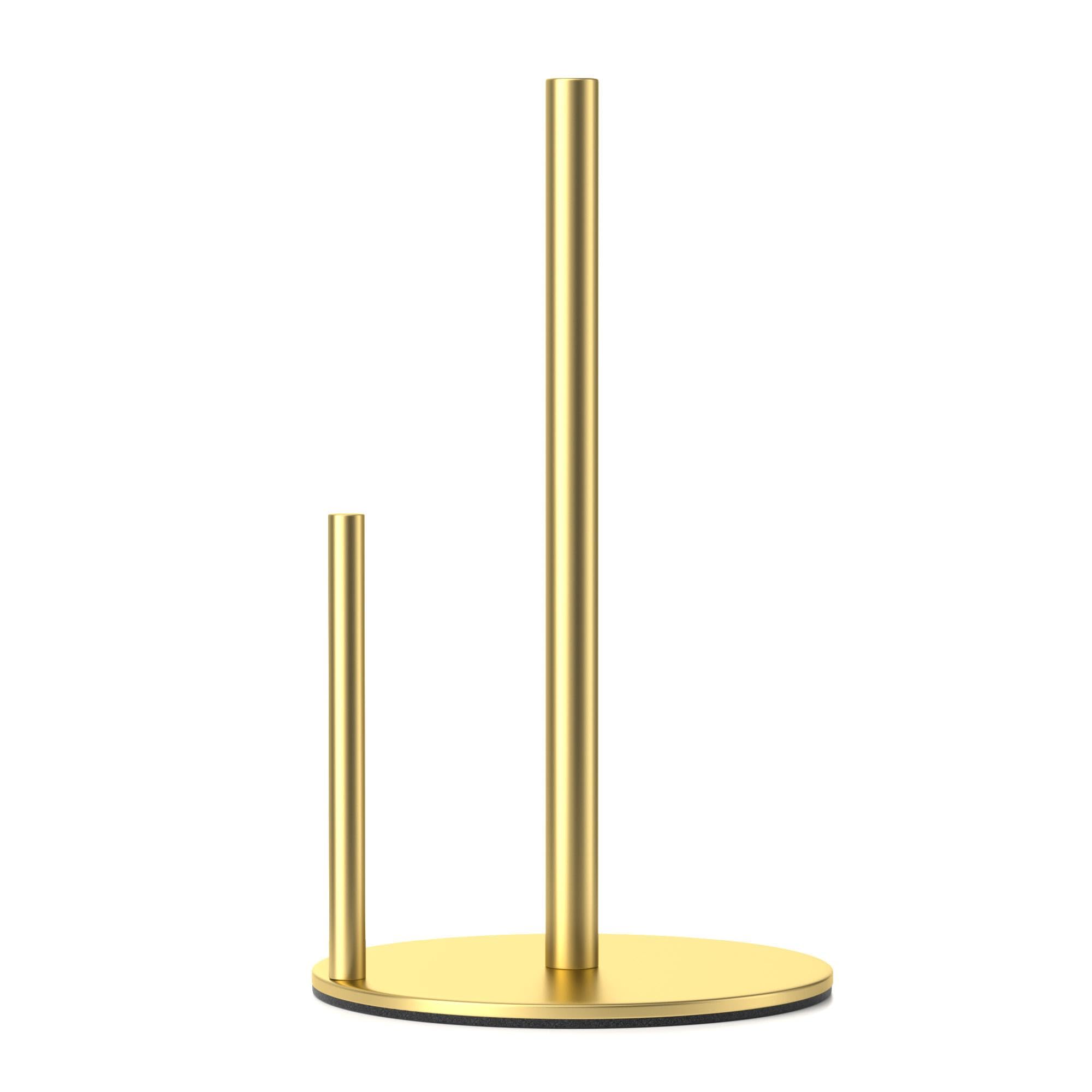 Golden KüChenrollenhalter Arbeitsplatte Papierrollenhalter Stehend KüChenrollen Halter, Premium-Edelstahl KüChenpapierhalter FüR Zuhause Mit Gewichteter Basis, KüChe KüChenrollen Organisieren