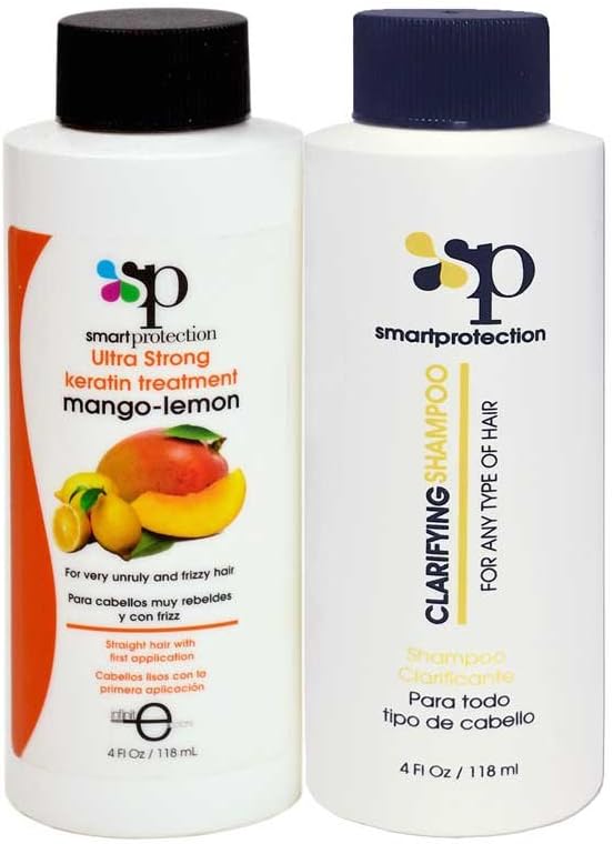 Mango-Lemon Ultra Strong Keratin Treatment with Clarifying Shampoo 4oz by Smart Protection