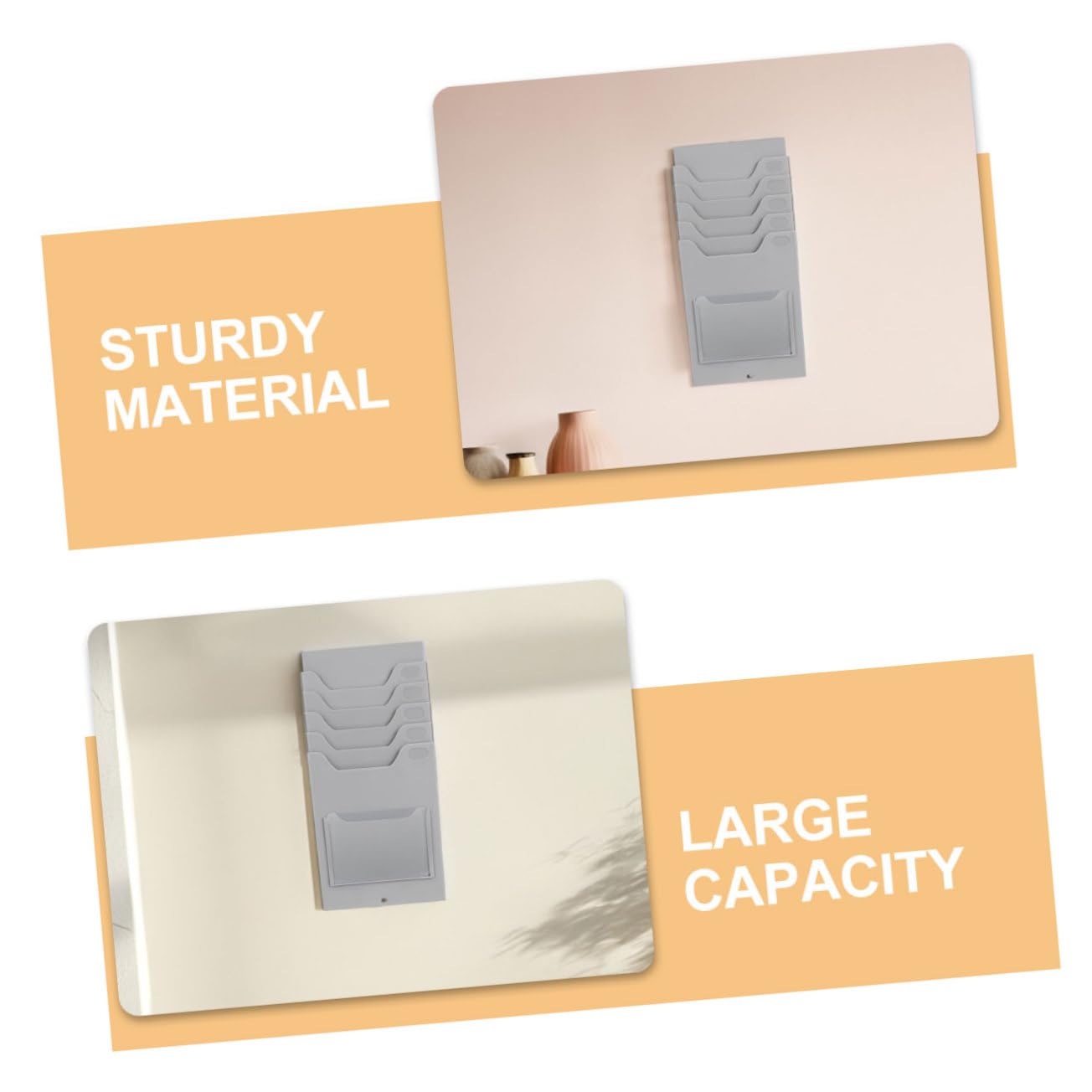 Homoyoyo Présentoir Mural pour Cartes de Visite en Pp, Lot de 2 Porte-cartes Compacts et Polyvalents pour Bureau et Hôtel