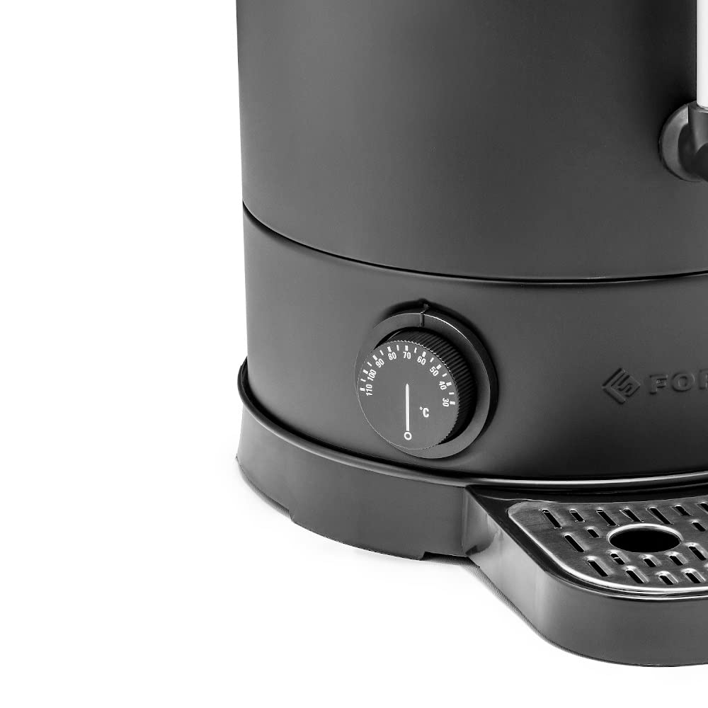 Cafetera Profesional | Capacidad 13 Litros | Indicador de Nivel | Cafetera Industrial | Elegante Color Negro Mate | Dimensiones 33,5x33,5x56,5 cm | Potencia 1600 W