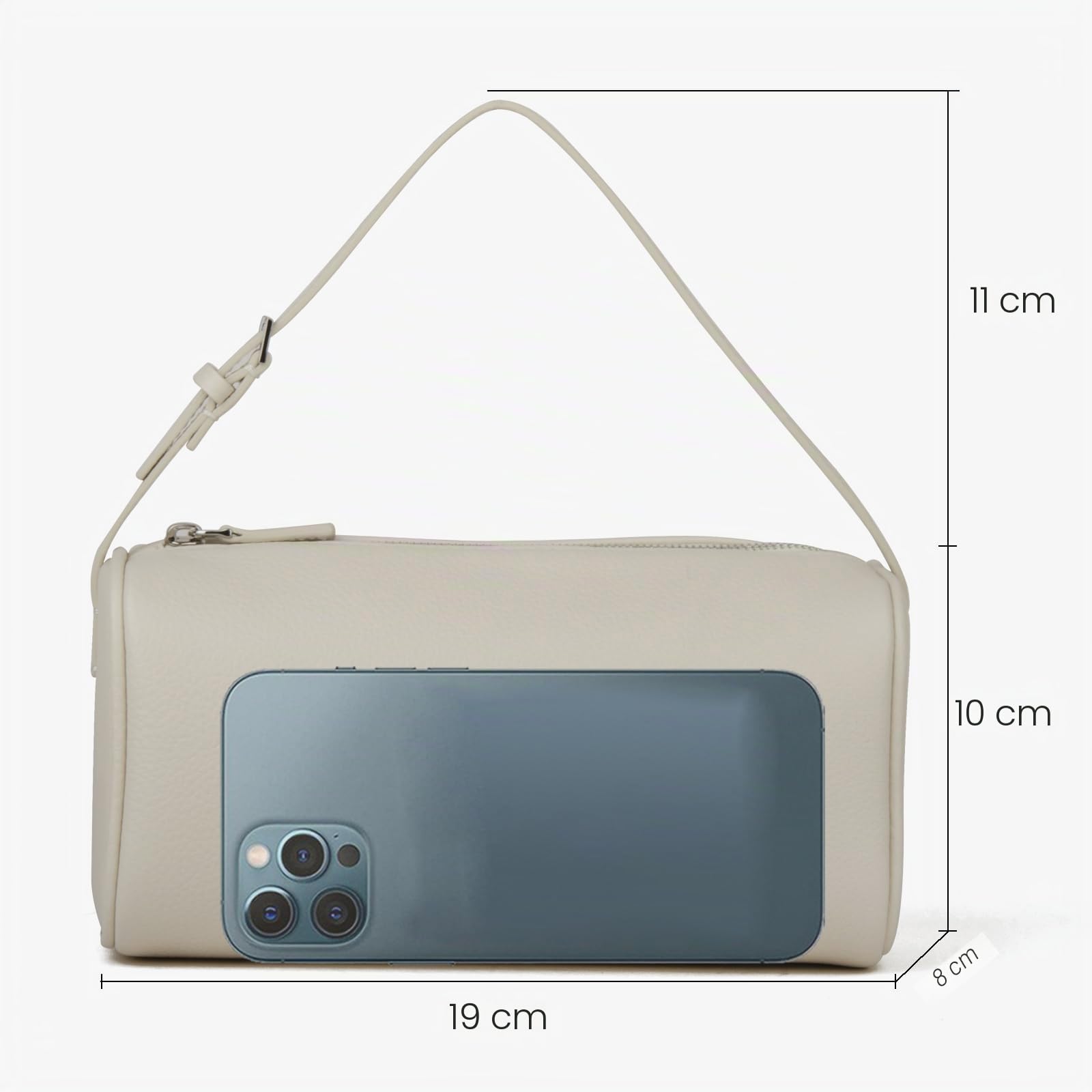 DONNAIN Borsa a Mano di Alta Qualità in Pelle per Donna, Borsa a Tracolla, Borsa a Mano in Pelle per donna, Borsa a Tracolla Regolabile in pelle, Borsa in Pelle autentica per donna, Hobo bag