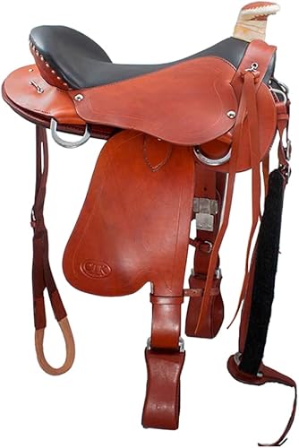 Miniatura 1 de CTK SADDLERY Western Saddle SVC001 con collar de pecho y crupper