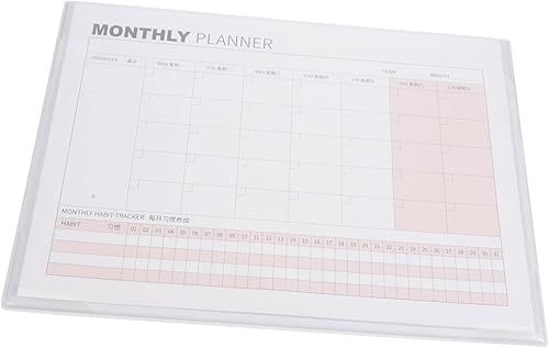Miniatura 5 de NOLITOY Bloc de notas de planificación de programación de 4 piezas, calendario de programación, bloc de notas de grabación, planificador de hábitos,