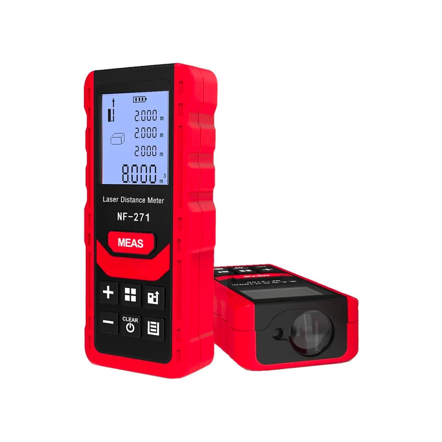 Telemetro Laser Professionale - Misuratore Laser Portatile con Schermo LCD da 4 a 50m - Misurazione Continua Area e Volume, con Memoria 50 Misure