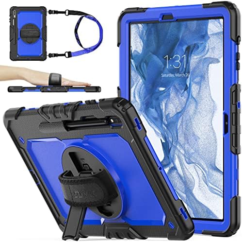 SEYMAC stock Galaxy Tab A7 10.4 Case, SM-T500/T505/T507 Case, Heavy Duty Shockproof Case with Screen Protector Stylus Pencil Holder & 360 Rotating Stand for Samsung Galaxy Tab A7 10.4'' 2020 (Green)