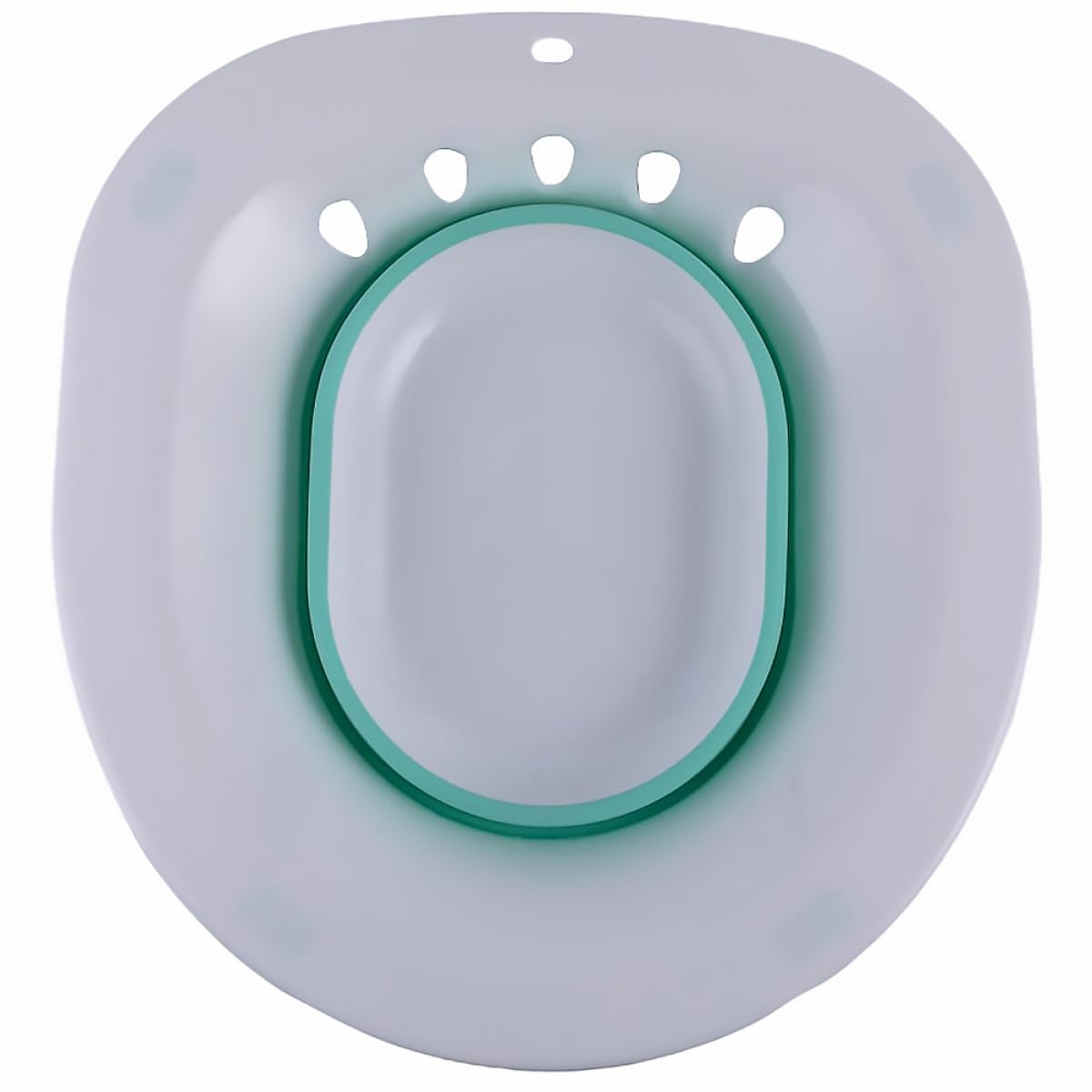 Przenośny składany bidet dla dorosłych i kobiet w ciąży, konstrukcja zapobiegająca przysiadom z otworem przelewowym, higieniczny niezbędny bidet łazienkowy, wygodny zielony bidet podróżny do