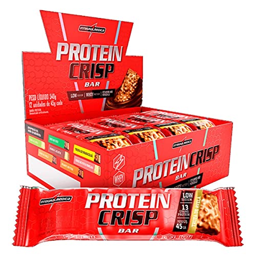 Integralmedica Crisp Bar Sabor Trufa de Avelã, Caixa 12 Unidades (540g)