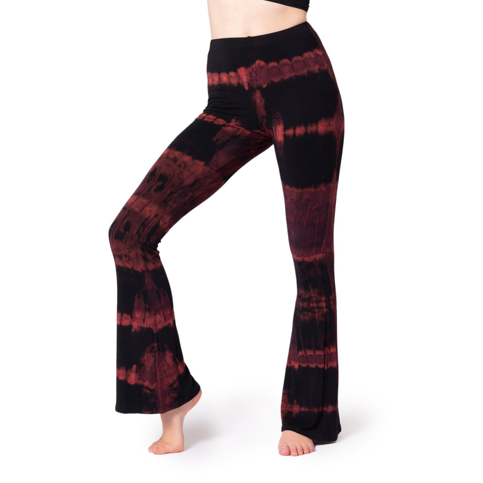 PANASIAM Leggings Batik with Flare, red Black, L