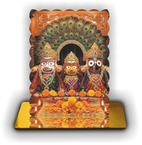 Image of Premium Spiritual Jagannath Photo Frame with Golden Acrylic Base (Jagannath 4)