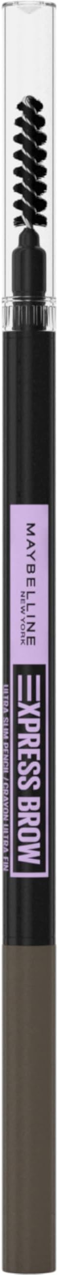 Maybelline Brow Ultra Slim Eyebrow Pencil: Natural-Looking Defined Brows, Ultra-Fine Tip & Built-in Spoolie Brush, Smooth-Glide & Break-Resistan Formula, 04 Medium Brown