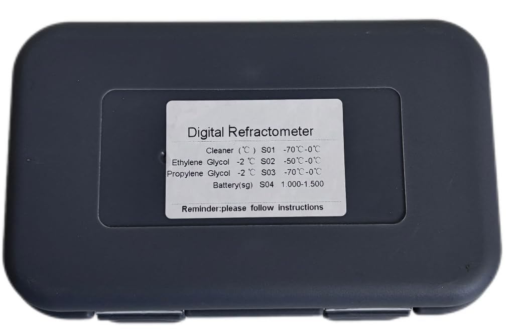 Digital Coolant Refractometer 5 in 1 Refractometer DEF Tester for Ethylene & Propylene Glycol Freeze Point Urea Concentration Urea Refractive Index Test