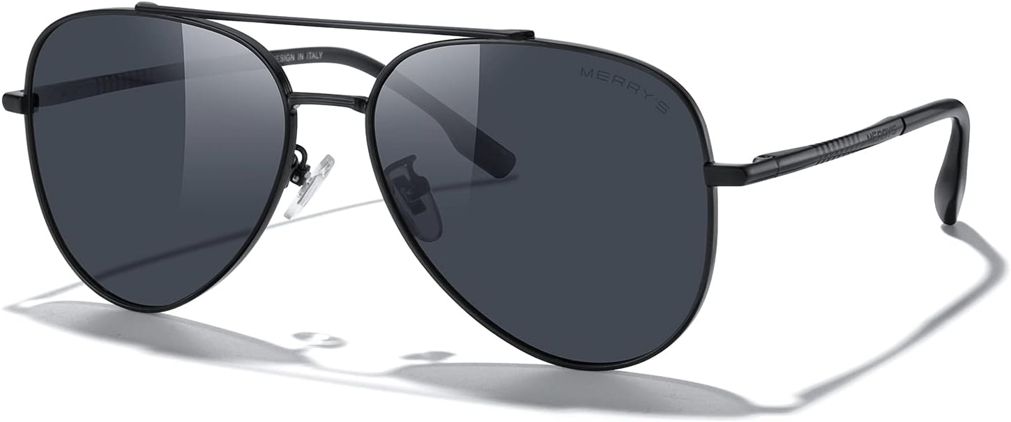 MERRY'S Classic Mirrored Aviator Sunglasses for Men Women Polarized Driving Fishing Mens Sunglasses - Image 2