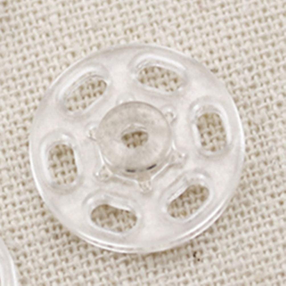 Broches de botón a presión SujetadorSuministros de costura, broches for coser, 1000 piezas de sujetadores a presión de plástico Botones de presión invisibles Botones for costura artesanal Blanco 15 mm
