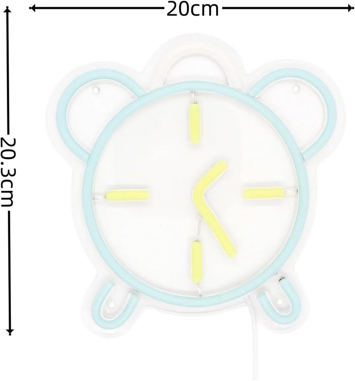 Générique lumière décorative Pour lampe au néon, emprunt de mot Horloge pour enseigne au néon