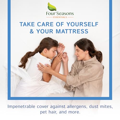 Protector de colchón para sofá cama matrimonial de 54x72 pulgadas impermeable con cremallera 8