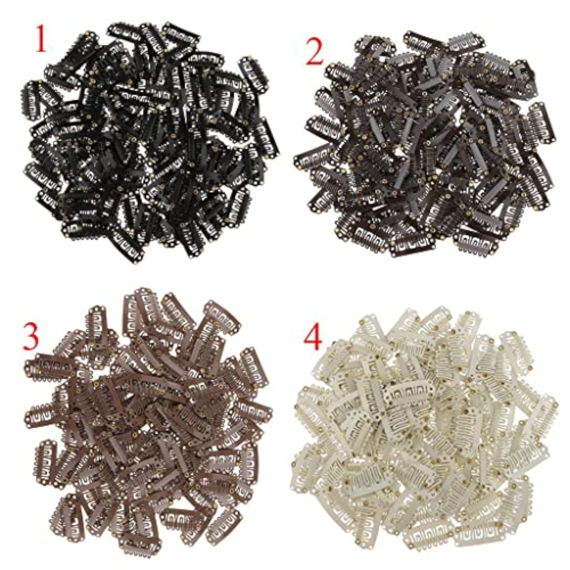 Metal Snap Clips for Hair Extensions, Pack of 100