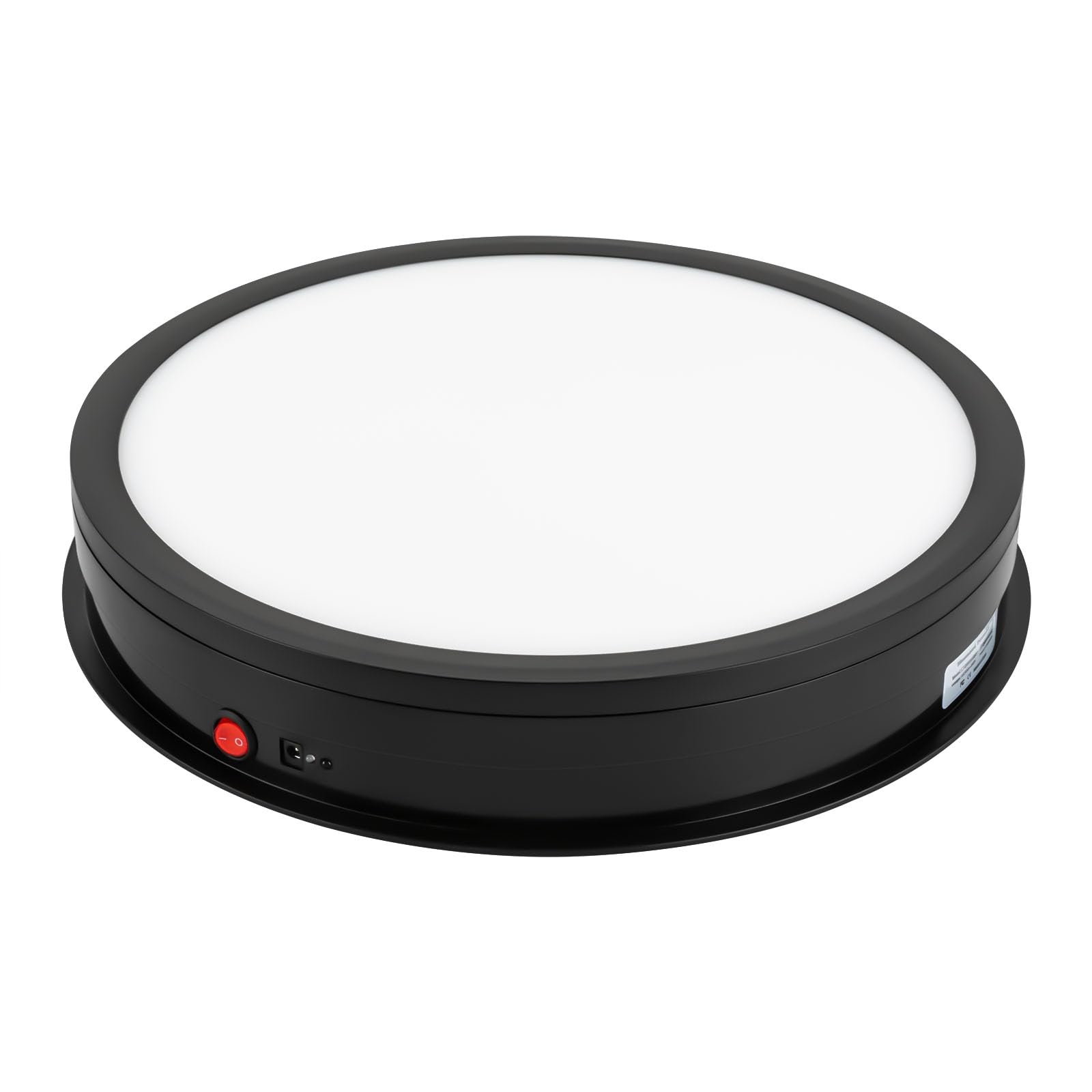 42cmLED Rotierender Drehteller Elektrisch 42CM 50KG Automatische Drehteller mit Fernbedienung 360 Grad Drehteller für Fotografie Live-Video Schmuck-Display 100-240V Schwarz
