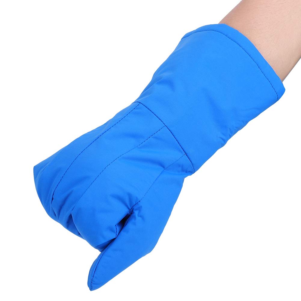 Brrnoo Gants de Travail Cryogéniques à Résistante au Froid Extrême pour Azote Liquide, Chambre de Congélation, Stockage Froid - Taille 15.0in, Bleu